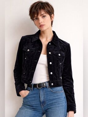 Rag & Bone Black Velvet Jacket